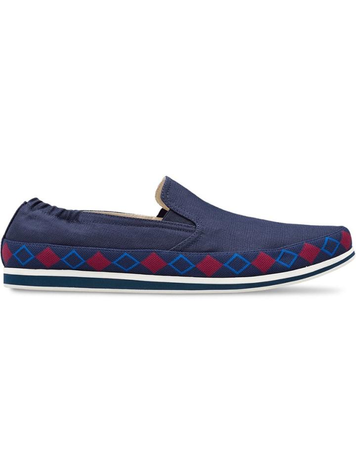 Prada Cotton Slip-on Shoes - Blue