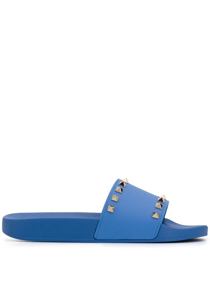 Valentino Valentino Garavani Rockstud Sliders - Blue