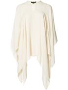 Plein Sud Silk Cape Blouse, Women's, Size: 40, White, Silk
