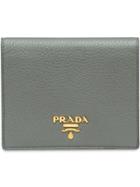 Prada Small Leather Wallet - Grey