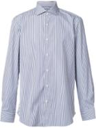 Simeone Napoli Striped Shirt, Men's, Size: 39, Blue, Cotton