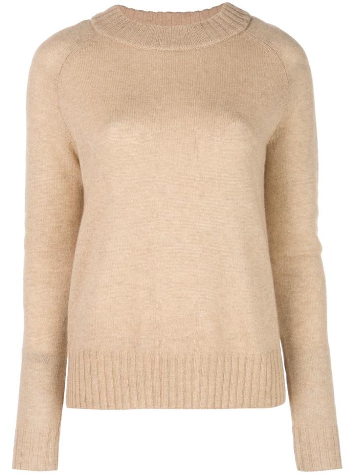 Co Round Neck Jumper - Brown