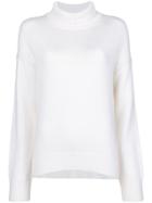 Sminfinity High Neck Knit Sweater - White
