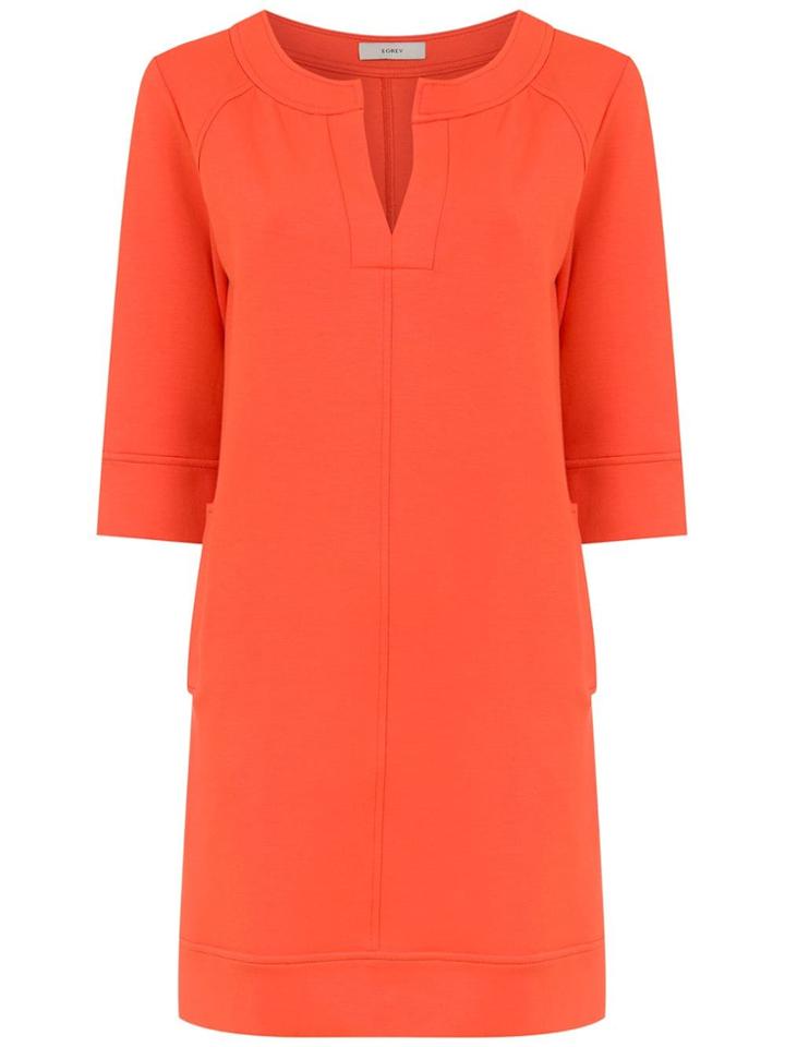Egrey Shift Dress - Red
