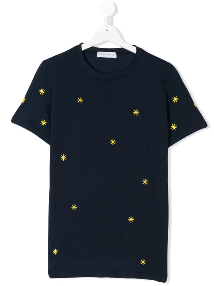 Manuel Ritz Kids Star Embroidered T-shirt - Blue