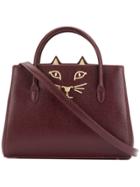 Charlotte Olympia Feline Petit Poitier Tote Bag - Red