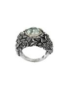Ugo Cacciatori Gem And Foliage Solitary Ring - Metallic