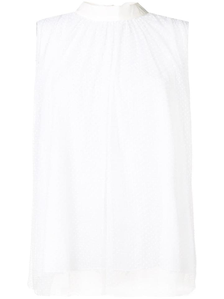 Fabiana Filippi Mesh Layered Top - White