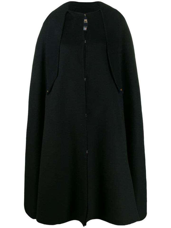 Cavalli Class Oversized Flared Cape - Black