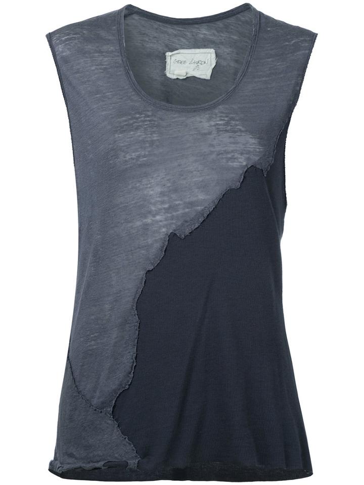 Greg Lauren - Patchwork Tank - Women - Cotton - 2, Grey, Cotton