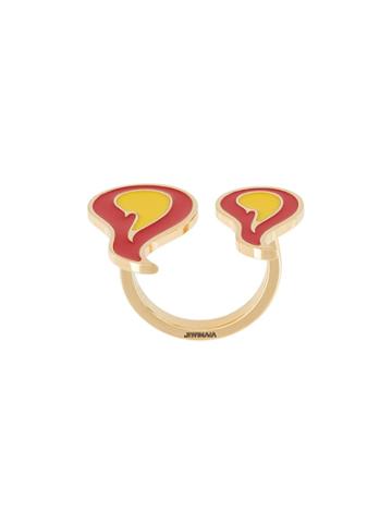 Jiwinaia Double Flame Ring - Metallic