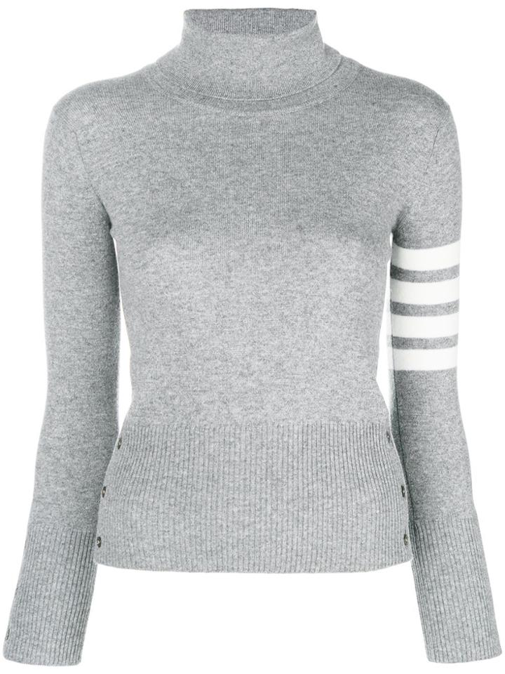 Thom Browne Striped Turtleneck Sweater - Grey