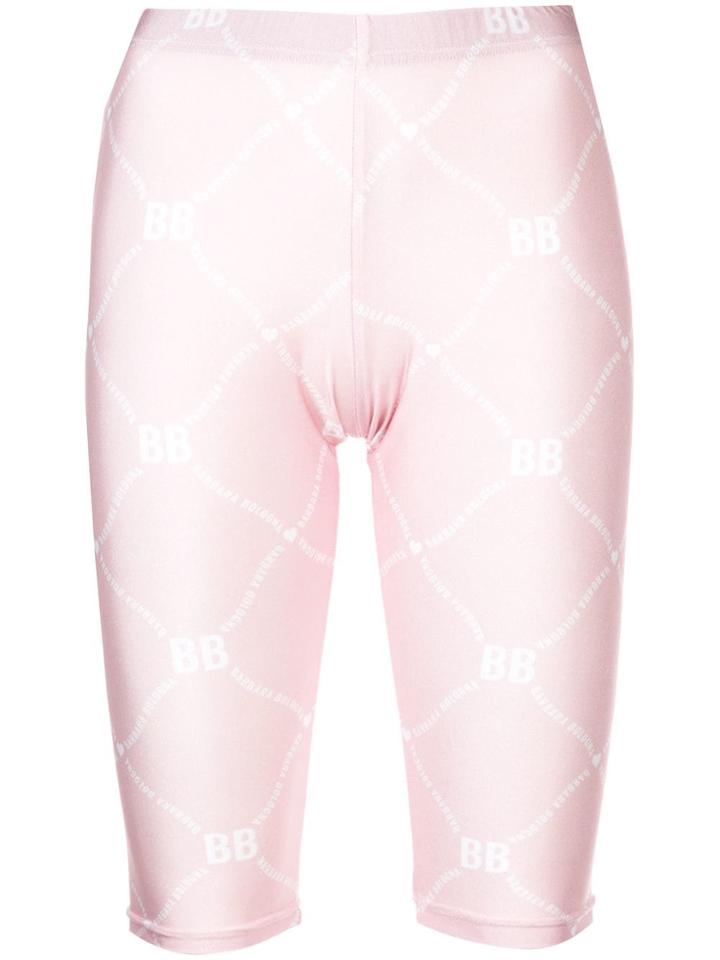 Barbara Bologna Logo Print Cycling Shorts - Pink & Purple