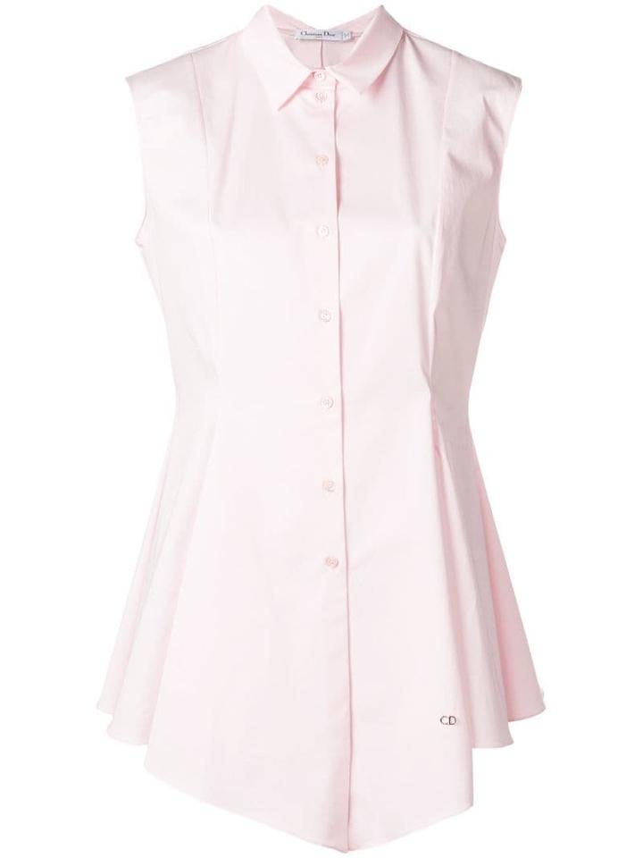 Christian Dior Pre-owned Flared Asymmetric Sleeveless Shirt - Pink