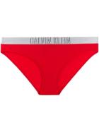 Calvin Klein Logo Band Bikini Bottoms - Red