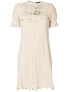 Twin-set Crocheted Mini Dress - Brown