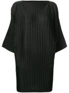 Pleats Please By Issey Miyake Textured Crop Sleeve Top - Black