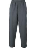 Msgm Elastic Waistband Trousers, Men's, Size: 50, Grey, Linen/flax/cotton