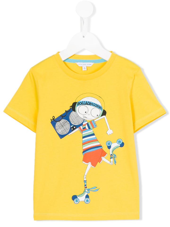 Little Marc Jacobs - Skater Boy T-shirt - Kids - Cotton - 10 Yrs, Yellow/orange