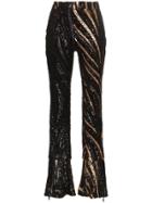 Halpern Sequin Embellished Slim Fit Trousers - Black