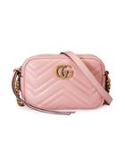 Gucci Gg Marmont Matelassé Mini Bag, Women's, Pink/purple, Leather/metal/microfibre