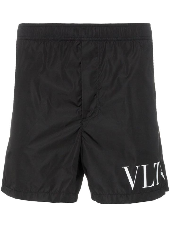 Valentino Vltn Logo Swim Shorts - Black