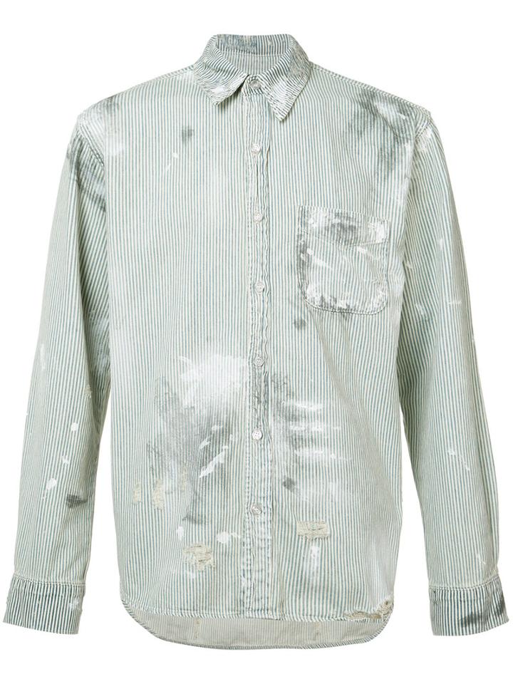 Nsf - Striped Shirt - Men - Cotton - S, White, Cotton