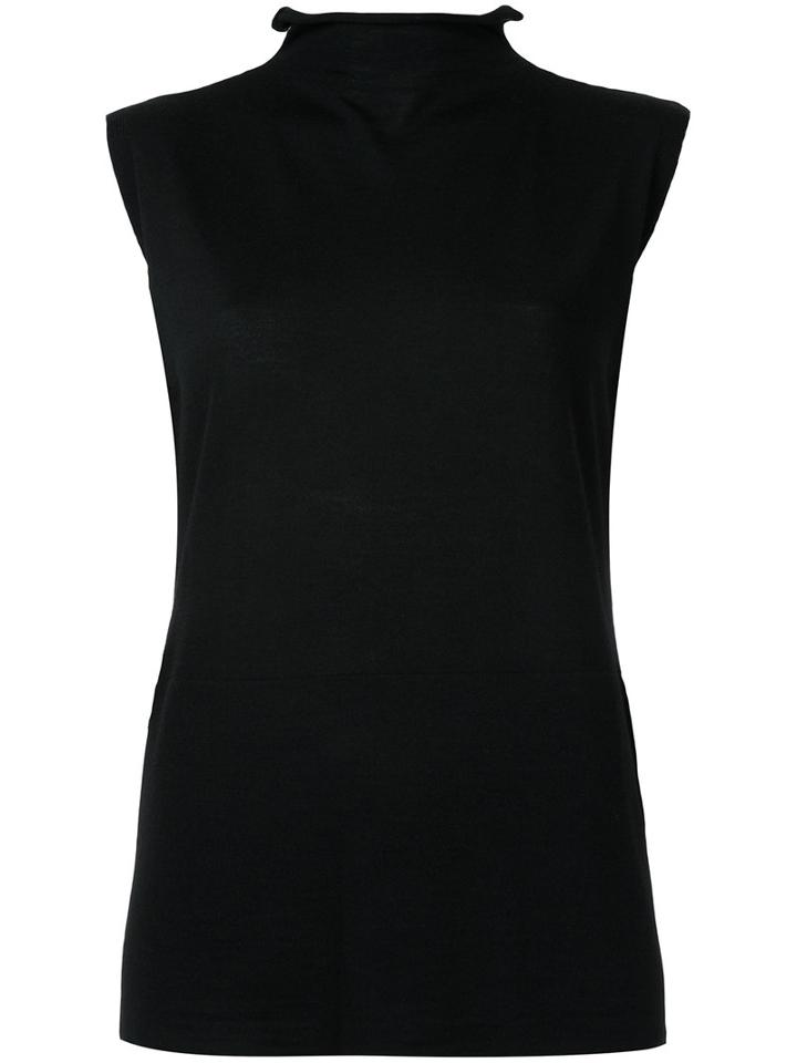 Nehera - Sleeveless Turtle-neck Jumper - Women - Cotton/nylon - M, Black, Cotton/nylon