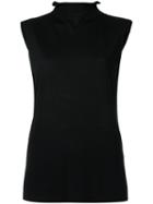 Nehera - Sleeveless Turtle-neck Jumper - Women - Cotton/nylon - M, Black, Cotton/nylon