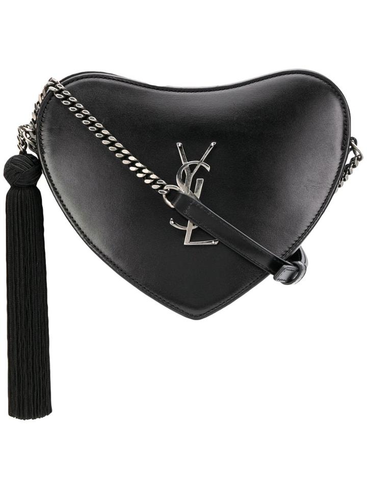 Saint Laurent Heart Crossbody Bag - Black