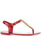 Dolce & Gabbana Gemstone Strap Sandals - Red