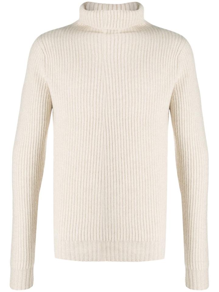 Aspesi Roll-neck Long Sleeve Jumper - Neutrals