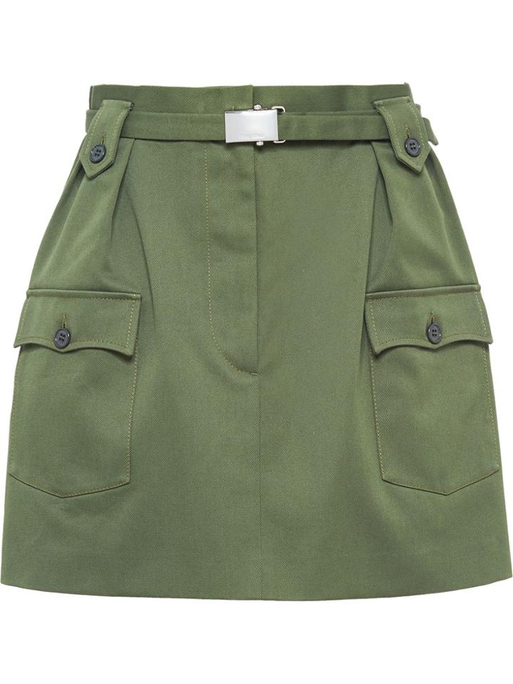 Miu Miu Drill Skirt - Green