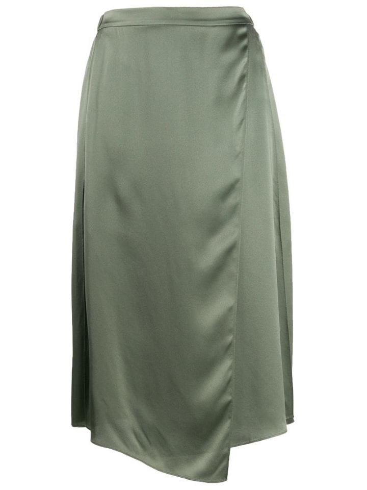 Vince Satin Skirt - Green