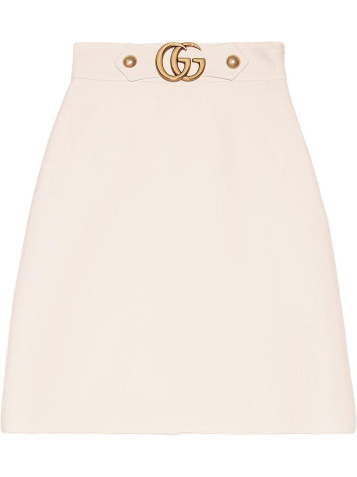 Gucci - Crêpe Wool Silk Skirt - Women - Silk/wool - 42, White, Silk/wool