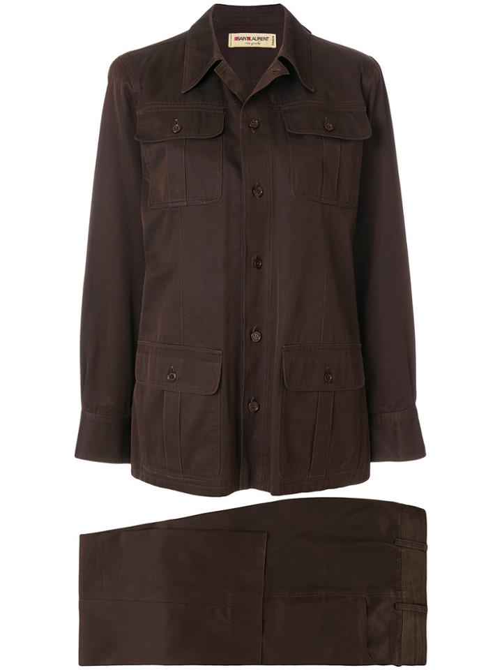 Yves Saint Laurent Vintage Shirt Suit - Brown