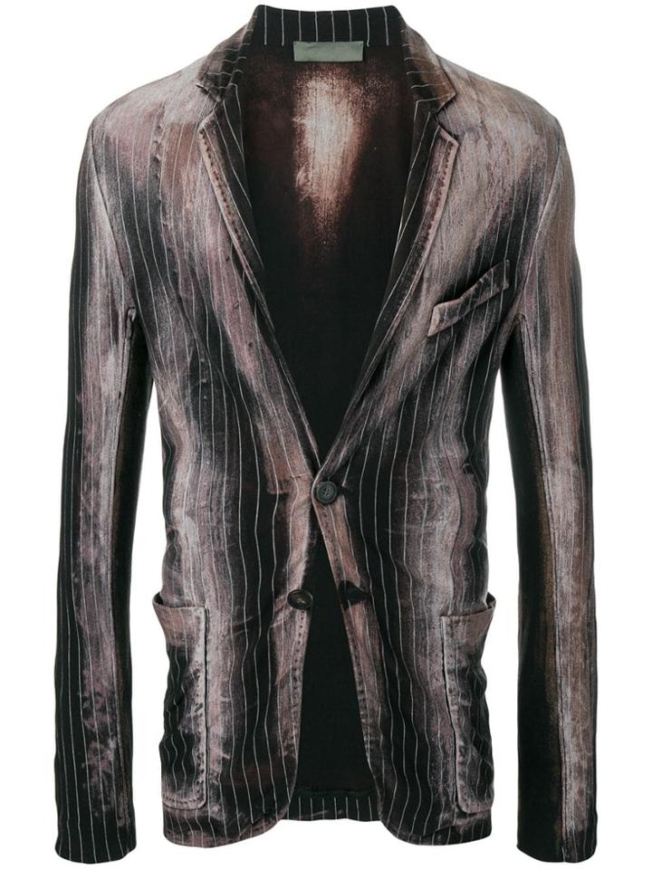 Di Liborio Pinstripe Lightweight Blazer - Black