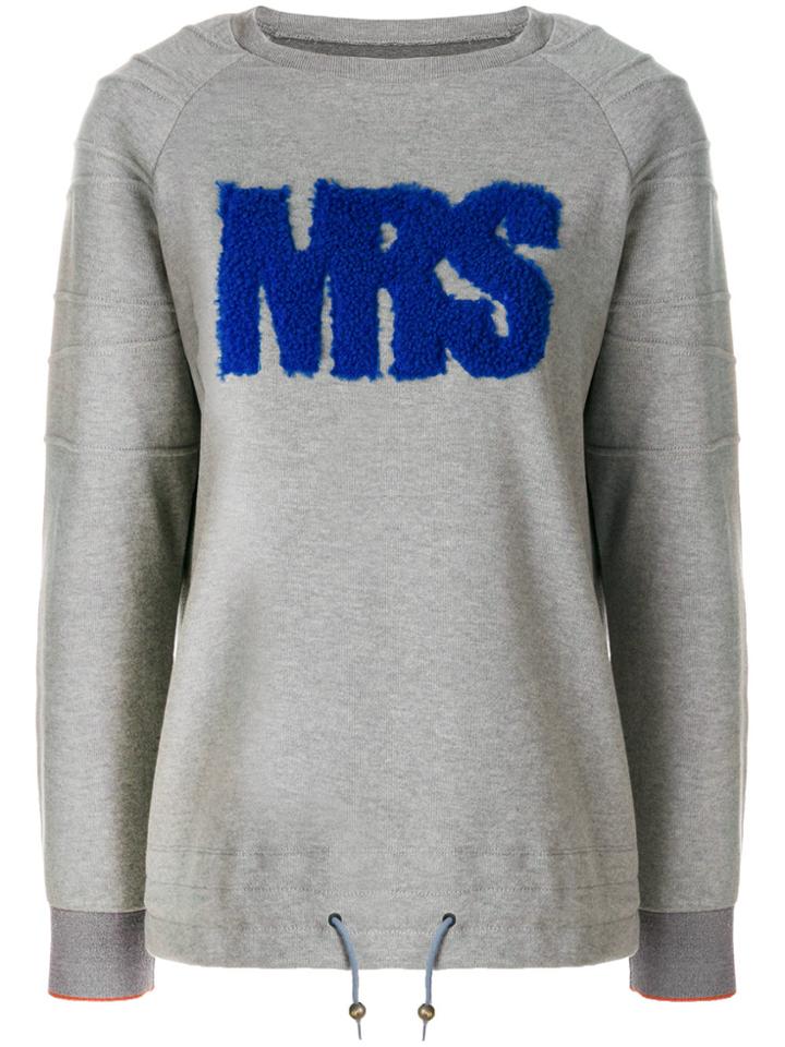 Mr & Mrs Italy Ribbed Detailing Sweatshirt - Grey