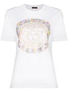 Versace Medusa Icon Print Cotton T-shirt - White