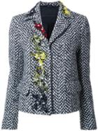 Ermanno Scervino Embellished Blazer, Women's, Size: 40, Black, Polyester/polyamide/alpaca/wool