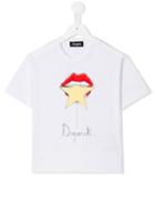 Dsquared2 Kids Star Mouth Print T-shirt, Girl's, Size: 10 Yrs, White