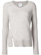 Colovos Front Slits Top - Nude & Neutrals