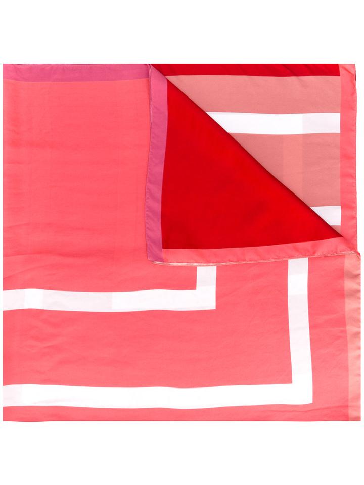 Faliero Sarti Striped Scarf, Women's, Red, Silk