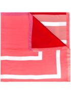 Faliero Sarti Striped Scarf, Women's, Red, Silk