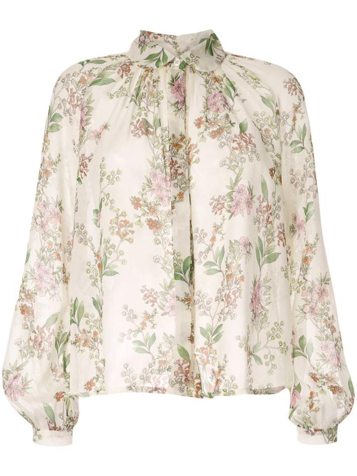 Giambattista Valli Floral Embroidered Blouse - Neutrals