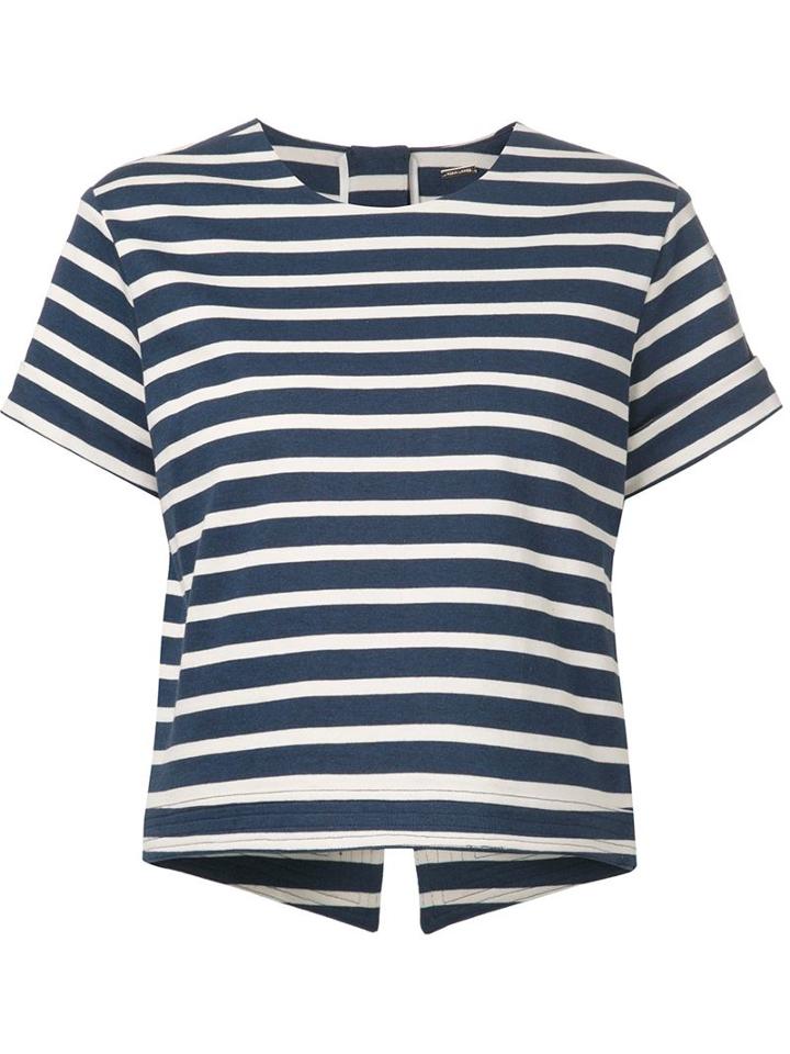 Adam Lippes Striped Shirt, Women's, Size: Xs, Blue, Cotton