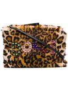 Dolce & Gabbana Leopard Print Clutch - Brown