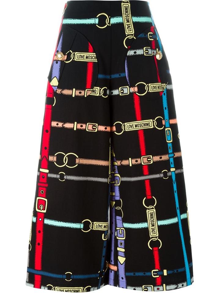 Love Moschino Buckle Print Trousers