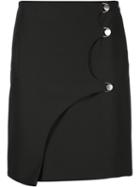 Opening Ceremony Buttoned Mini Skirt, Women's, Size: Xxs, Black, Cotton