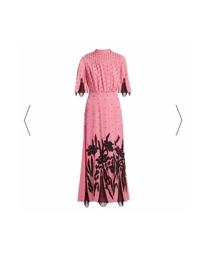 Attico Beaded Crepe De Chine Dress - Unavailable